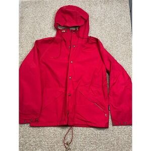 Vintage 10x Men's Gore-Tex Nylon‎ Rainwear Hooded Jacket Medium Red